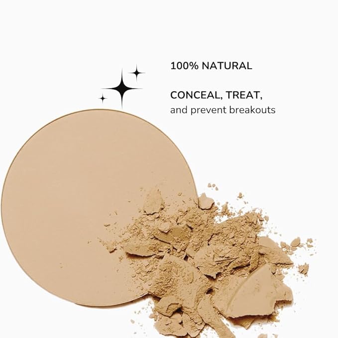 Emani Flawless Matte Powder Foundation – Mineral Compact Makeup for Sensitive Skin, Buildable Coverage, Shine Control, Long-Lasting Finish Up for Sensitive Skin and Oil Control, Linen