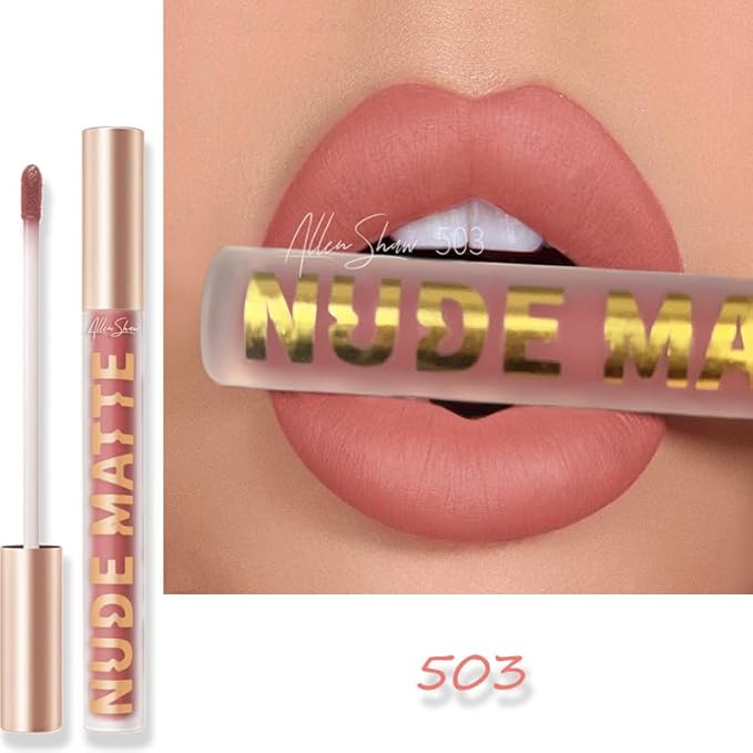 Y-HaLi Lip Glaze Lip Gloss - High Shimmer Natural Lipstick with Moisturizing Formula (503)