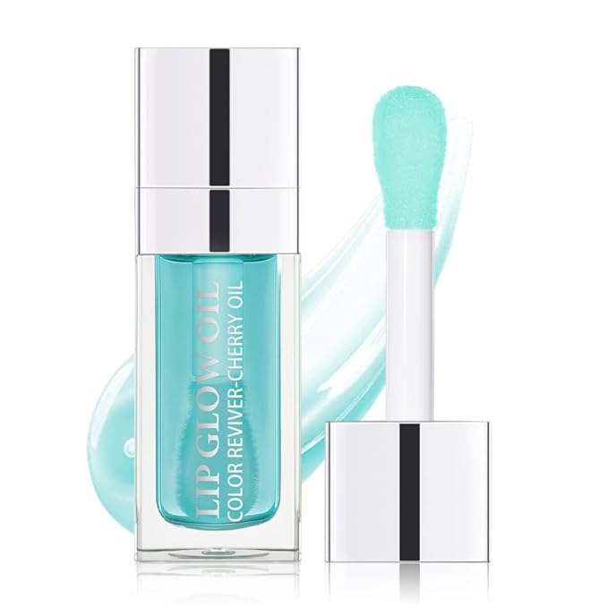 GECOMO Hydrating Lip Glow Oil, Moisturizing Lip Glow Oil, Nourishing Glossy Transparent Lip Oil, Plumping Lip Oil, Lip Balm, Non-sticky Tinted Toot Lip Balm for Lip Care (ALOE) 0.2 OZ