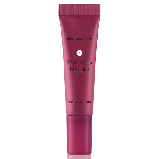 Naturium Phyto-Glow Lip Balm, Hydrating Lip Care with a Glossy Finish, 0.34 oz Jam