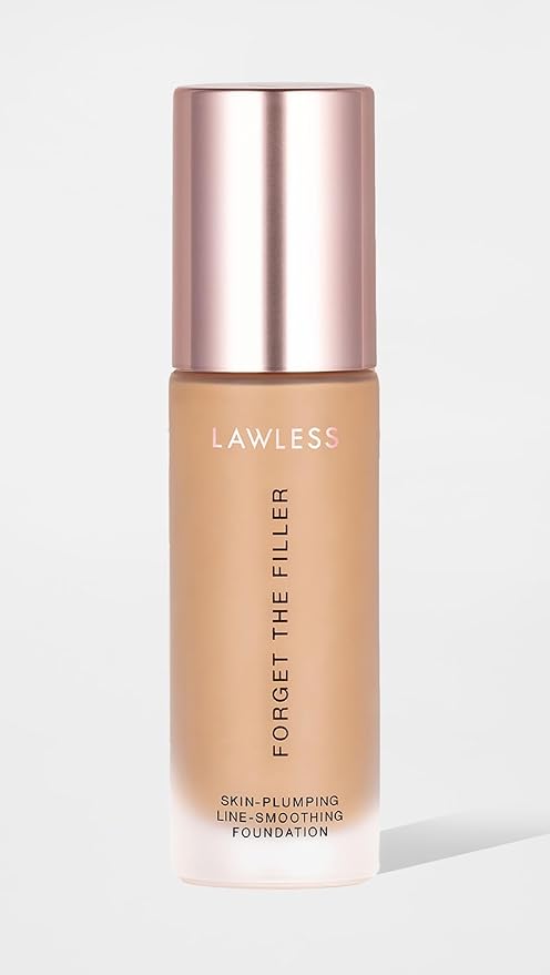 LAWLESS Women's Forget the Filler Skin-Plumping Line-Smoothing Foundation, 11M, medium with warm-golden undertones, 1.0 Ounce
