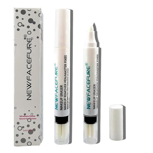 2Pack Eyeliner Remover Eraser Pen, Eye Make Up Corrector, Easy to Remove and Correction Magnetic Eyeliner Fixer, Extract for Sensitive Skin Original (white -2)
