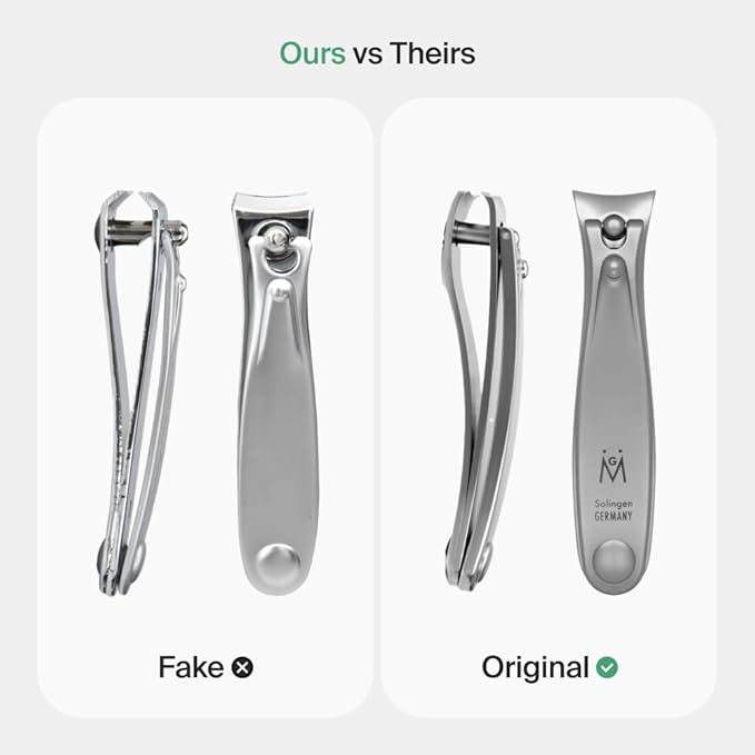 GERMANIKURE Nail Clippers Set in Black Leather Case – Ethically Made in Solingen Germany, FINOX Stainless Steel Tools – Professional Quality Manicure & Pedicure Kit