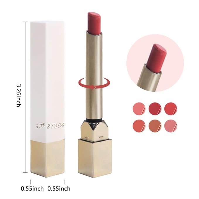 Wine Red Matte Lipstick Set for Older Women,Velvet Long Lasting Waterproof Smudge Proof Lip Stick,24 hr Hours Magic Lipstick 24 Hours Original Lip Stick Stain Makeup Kit Lip Makeup Gift,Vegan