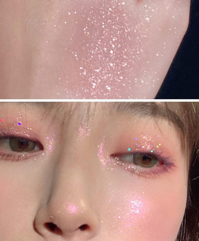 Kayswang 9 colors glitter eyeshadow palette makeup palette matte high pigment color cream texture natural eye shadow powder eye shadow palette in autumn and winter long lasting (gold+purple)