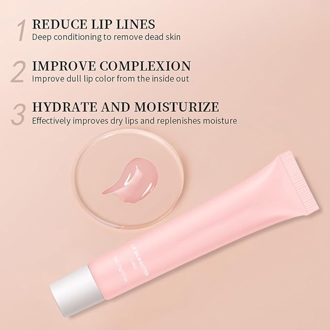 Summer Special Lip Butter Lip Balm, Ultra-Hydrating Natural Vegan Lip Balm, Sheer-Tinted Shine & Hydration, Soothes & Softens Dry Lips Skincare, Bálsamo labial hidratante #4 Cake