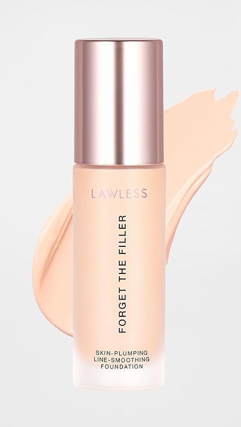 LAWLESS Women's Forget the Filler Skin-Plumping Line-Smoothing Foundation, 2F, fair with neutral undertones, 1.0 Ounce
