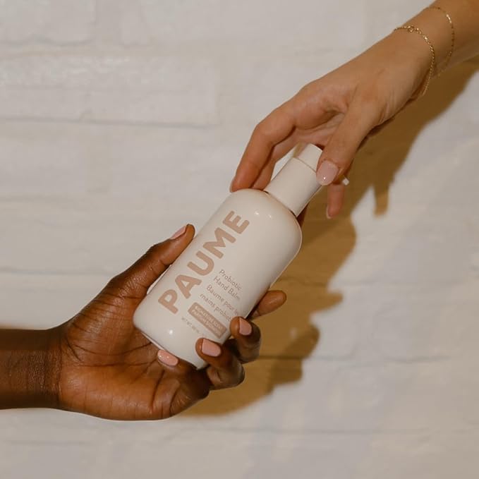 PAUME Probiotic Hand Balm, Non-Greasy, Fast Absorbing, Long Lasting Hydration, Hand Moisturizer for Dry, Chapped, Aging Skin, 10 oz