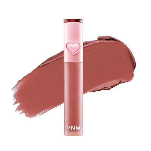 YNM Matte Veil Tint, Soft-Blur Finish, Silicone Lip Brush, K-Beauty, Matte, Moisturizing, Smudge-Proof, Long-Lasting Korean Lip Tint, 0.09 oz (Nutty Veil)