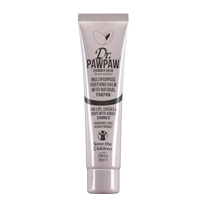Dr.PAWPAW Shimmer, Multi-Purpose Natural No Fragrance Balm for Hydrating Lips, Skin, Hair, Cuticles, Nails & Beauty Finishing (25 ml)