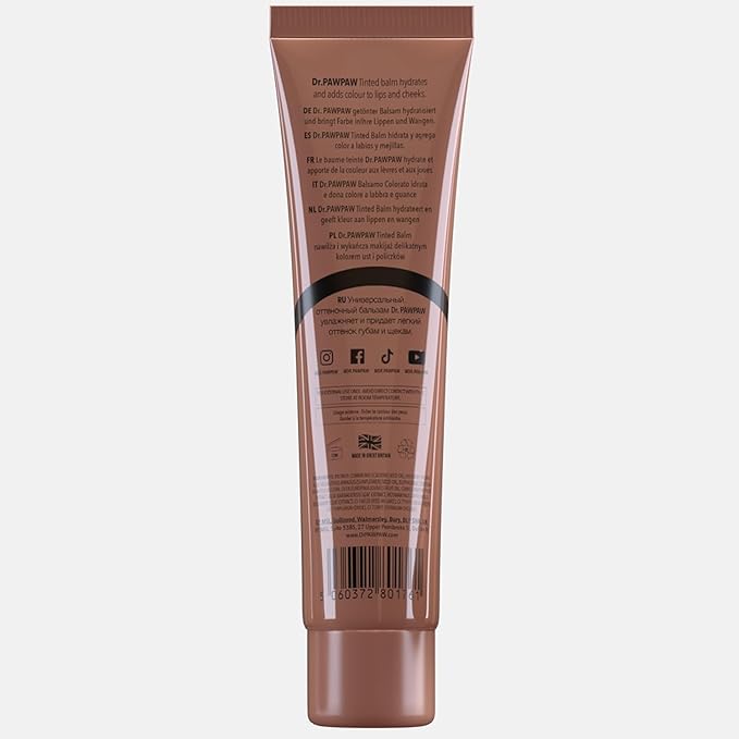 Dr.PAWPAW Rich Mocha Balm, Multi-Purpose Natural No Fragrance, for Hydrating Lips, Skin, Hair, Cuticles, Nails & Beauty Finishing (25 ml)