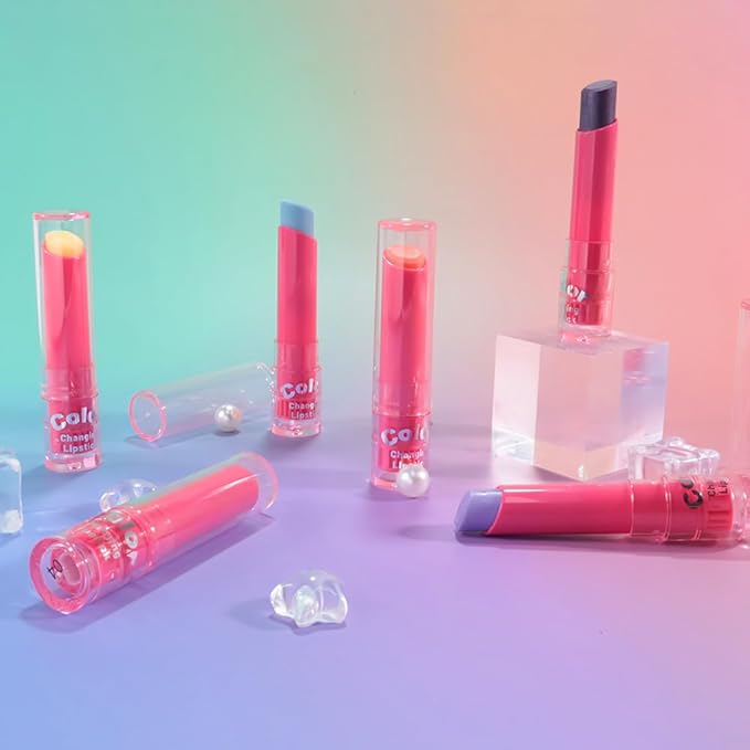 BINGBRUSH Color Changing Lipstick Set, PH Mood Peach Lip Balm and Gloss, Long Lasting Tinted Lip Stain (06# Midnight Berry, 1 Count (Pack of 1))