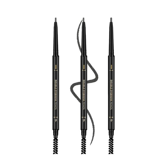 O'CHEAL 3Pcs Grey Eyebrow Pencils for Women, Premium Eye Brow Pencil with Spoolie Brush, Longwearing for Perfect Brows, Professional, Precision, Defines, Universal Waterproof Double-ended Eyebrow Pen