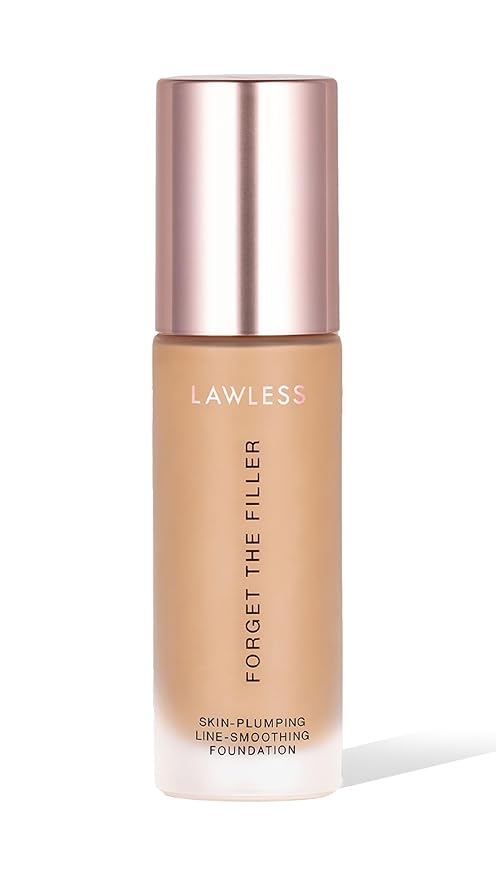 LAWLESS Women's Forget the Filler Skin-Plumping Line-Smoothing Foundation, 11M, medium with warm-golden undertones, 1.0 Ounce
