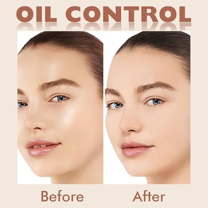 FeiCuiYun Oil Control Matte Perfection Face Powder Compact For Women, Matte Smooth Flawless Setting Powder Makeup, Polvo Compacto De Maquillaje, Waterproof Long Lasting, 0.35Oz, (23AD White, 1)