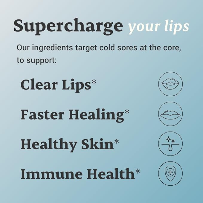 L-Lysine Cold Sore Treatment For Lips With Immune Support - L Lysine 1000mg Capsules, Chaga, Bee Propolis, Vitamin C, Zinc & Licorice Root Extract - Non-GMO, Vegetarian, 60 Capsules for Men and Women