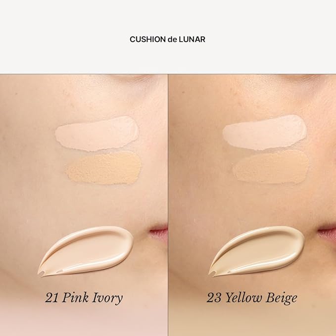 [CHALLANS de PARIS] Cushion de Lunar Excellence Foundation – 21 Bright Ivory | Long-Wear, Buildable Coverage, Lightweight Airy Fit, Hydrating Glow