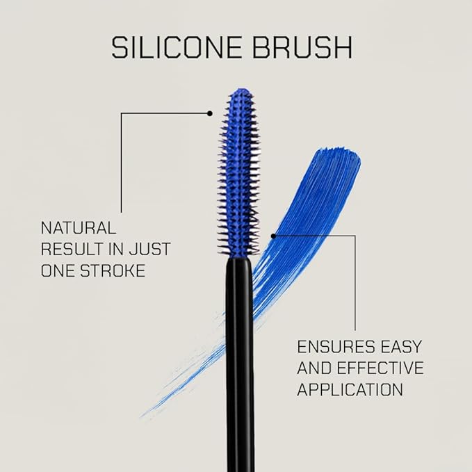 Radiant Professional Studio Perfect Mascara Volume and Length – Smudge-Proof, Cruelty Free, Lengthening Mascara with Silicone Brush & Natural Wax – Black (01), 0.30 oz