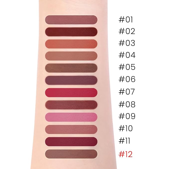 evpct Taupe Brown Matte Creamy Retractable Lip Liner Pencils for Shaping & Sculpting Lips, Lip Liner for Women Long Lasting Waterproof Rich Lip Colors Liner Crayon Lipstick delineador de labios 12