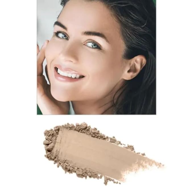 Emani Flawless Matte Powder Foundation – Mineral Compact Makeup for Sensitive Skin, Buildable Coverage, Shine Control, Long-Lasting Finish Up for Sensitive Skin and Oil Control, Linen