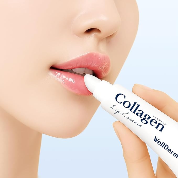 WELLDERMA Collagen Hydro Lip Essence 2-Pack, 11mL × 2 – Smooth Glossy Lip Coating with Collagen Blend, Hyaluronic & Peptide Complex, Honey-Like Scent