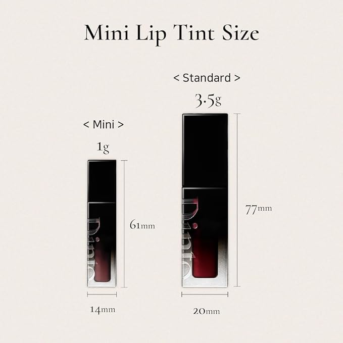 DINTO Blur-Glowy MINI Lip Tint (255 Veni, Vidi, Vici) - Glossy Finish, Hydrating, Long Lasting, Lightweight Texture, Non-Sticky, Vegan & Cruelty-Free, Korean makeup (11 colors)