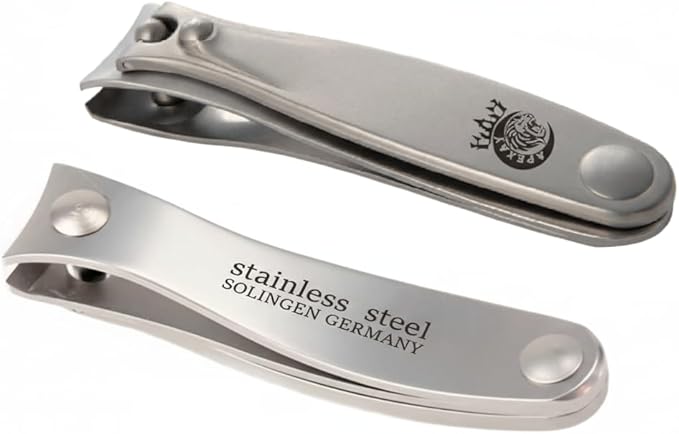 Made in Solingen, Germany – APEXAY Professional Nail Clippers Set, Premium Fingernail & Toenail Cutter for Men & Women, Heavy Duty, Surgical Stainless Steel, Sharp, Durable, for Thick Nails, Trim Easy
