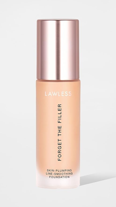 LAWLESS Women's Forget the Filler Skin-Plumping Line-Smoothing Foundation, 5L, light with warm-golden undertones, 1.0 Ounce