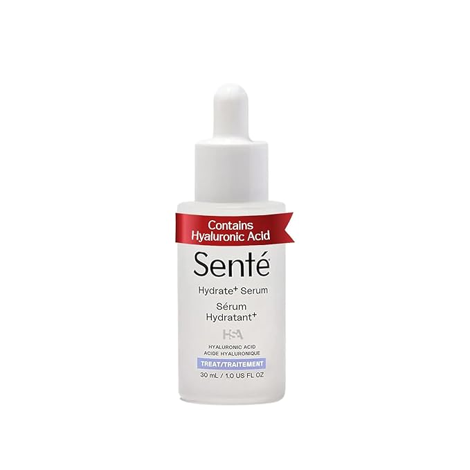 Senté Hydrate+ Serum | Hyaluronic Acid with HSA for Glass Skin | Deep Hydration & Barrier Support | Fast-Absorbing | Calms & Soothes | Paraben, Cruelty, Fragrance Free | 1.0 oz