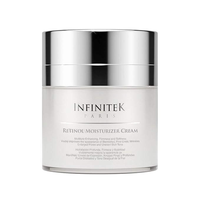 Infinitek Paris Retinol Face Moisturizer Night Cream - Premium Skin Care with Collagen & Vitamin E. Advanced Anti-Aging and Antioxidant Face Cream. Vitamin Enriched Moisturizer for Radiant Skin