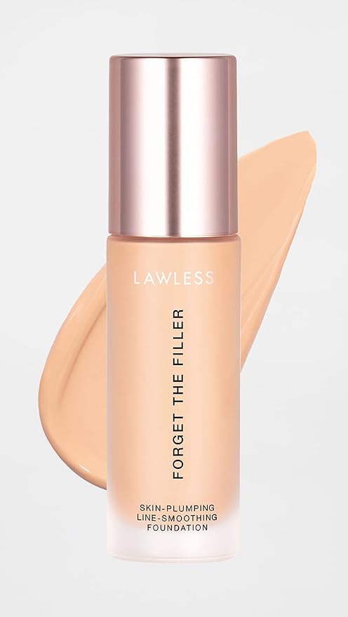 LAWLESS Women's Forget the Filler Skin-Plumping Line-Smoothing Foundation, 4L, light with neutral undertones, 1.0 Ounce