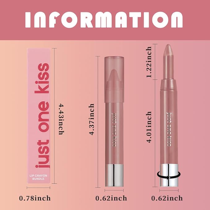 Pink Nude Hydrating Cream Lipstick Lip Crayon for Women, Moisturizing Lipstick Long-lasting Waterproof, Retractable Lips Crayon Liner for Ombre Shades, Lipgloss Tinted Lip Balm + Lips Color in One, 01
