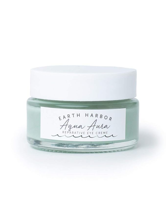 Earth Harbor | AQUA AURA Reparative Eye Creme | Renew & Nourish | Blue Tansy + Seaweed Collagen | Plant-Based and Ethical Trade | 1/2 oz