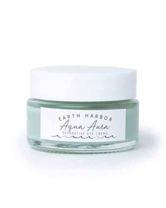 Earth Harbor | AQUA AURA Reparative Eye Creme | Renew & Nourish | Blue Tansy + Seaweed Collagen | Plant-Based and Ethical Trade | 1/2 oz