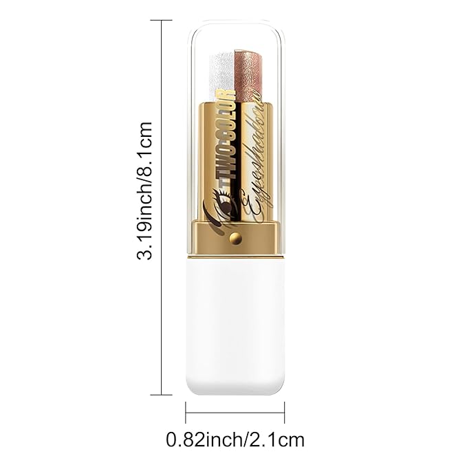 Boobeen Waterproof Eyeshadow Stick, 2-Color Shimmer Eye Makeup, All Day Wear, Silky Smooth & Beginner-Friendly Eye Shadow