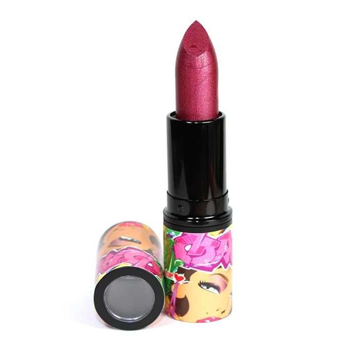 Shimmering Grape Purple Lipstick – Creamy Satin Finish, Full-Coverage Color, Long-Lasting & Hydrating, Cruelty-Free | 0.14 oz