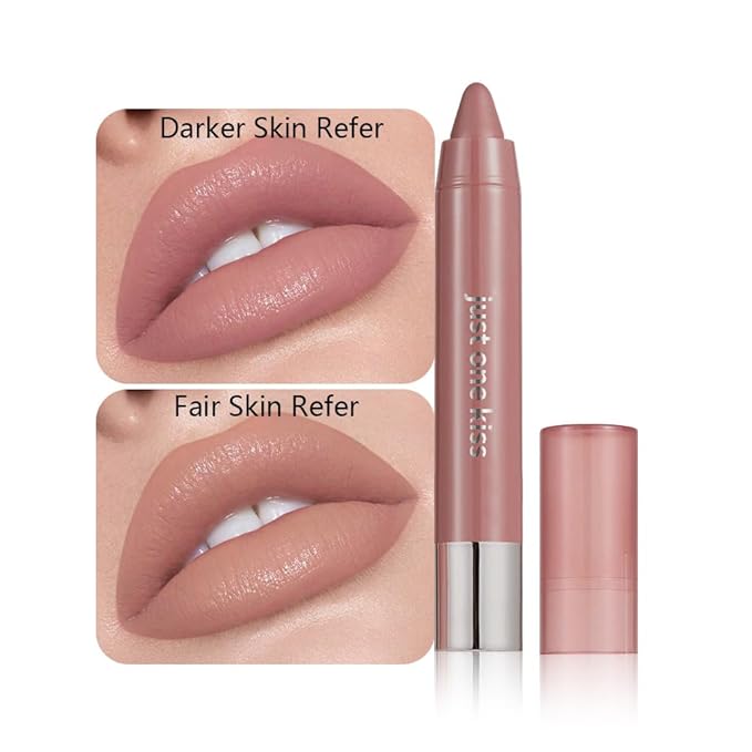 Pink Nude Hydrating Cream Lipstick Lip Crayon for Women, Moisturizing Lipstick Long-lasting Waterproof, Retractable Lips Crayon Liner for Ombre Shades, Lipgloss Tinted Lip Balm + Lips Color in One, 01