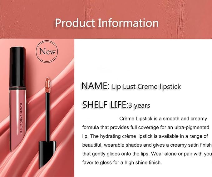 12 Colors Lips Staining Lip Oil, 2025 Upgrade Cream Texture Lipstick Long-Lasting Moisturizing Lip Oil, Waterproof Lipstick Creamy Lip Gloss Non-stick to Cup (#011, One Size)