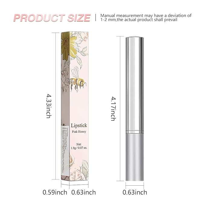 Pink Honey Tinted Lip Stain Lip Balm Lip Gloss Lipstick, Sheer Hydrating Lip Stains Tint, Moisturizing Lip Color for All Skin Tones, Nourishing Lip Balm with a Hint of Natural Black Cherry