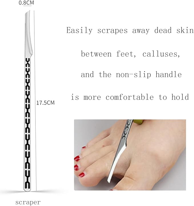 3PCS Stainless Steel Ingrown Toenail Pedicure Knife Set, Professional Pedicure Tool Peeling Knife for Nail Corn Callus(with Whetstone)