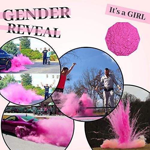 Color Blaze Baby Gender Reveal Color Powder Packets - 75 g Each - 5 of Each Colored Powder - Pink & Blue - For Car & Motorcycle Burnout, Toss, Photoshoot, Party & Festival - Combo Pack of 10