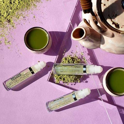 MODE Lip Glaze Flavored Lip Gloss TOKYO MATCHA Green Tea Flavor Roll On Sweet Wet Deliciously Nourishing Shine, Moisturizing Natural Skincare Fruit Oils