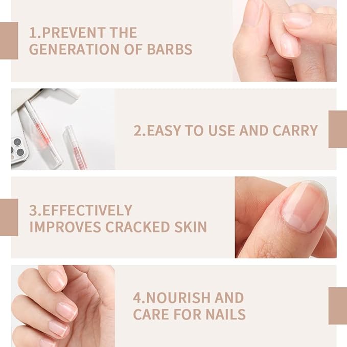 SULLMAR 8Pcs Nail Cuticle Oils Nail Nutrition Oil Pen Nail Nourishment Pens 8 Smell Cuticle Nourish Skin Nail Care (8pcs)
