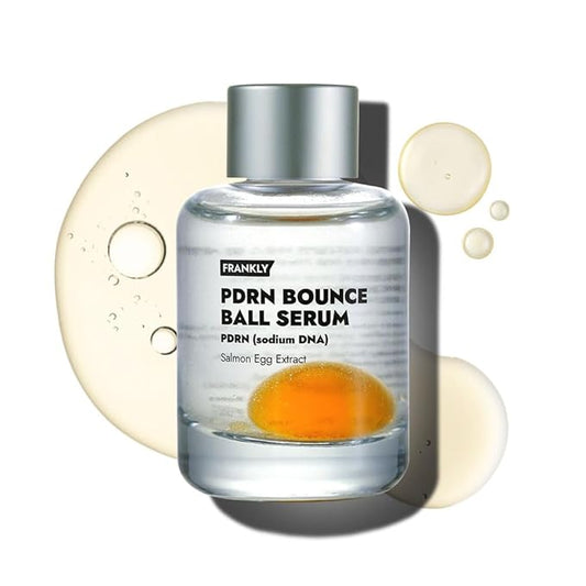 FRANKLY Salmon PDRN Bounce Ball Serum – 99% Pure PDRN Salmon DNA for Post Microneedling Recovery, Redness & Damaged Skin Repair | Glass Skin Korean Skincare | Lightweight, Non Sticky | 1.01 fl oz