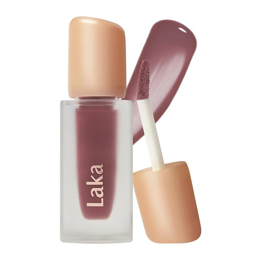 Laka Fruity Glam Tint, Glowing Lip Stain with Wide Color Spectrum, Hydrating & Lightweight Texture, Buildable Color, Non-Sticky, Vegan, K-Beauty (#152 Melo, 4.5g/0.15oz)