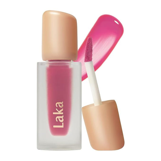 Laka Fruity Glam Tint, 4.5g/0.15oz, Glowing Lip Stain with Wide Color Spectrum, Hydrating & Lightweight Texture, Long-Lasting Bold Stain, Non-Sticky, Vegan, K-Beauty (#105 Cold)