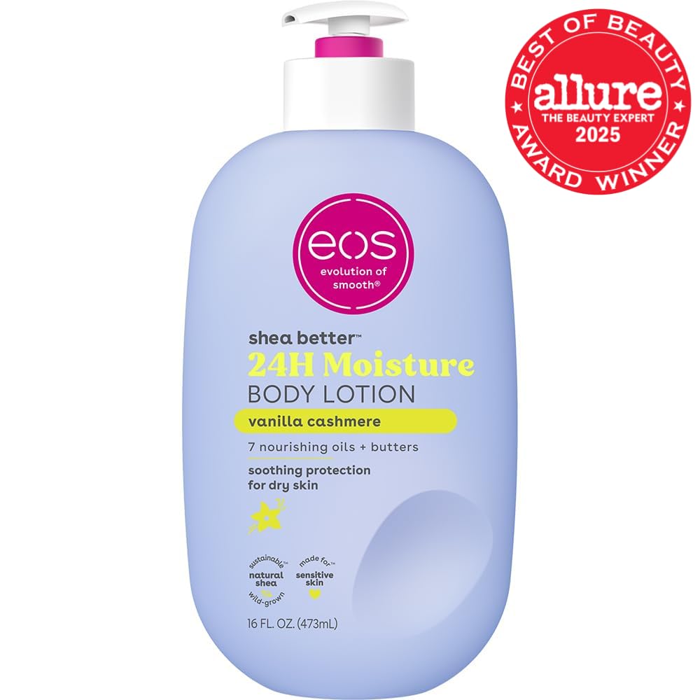 Shea Better Body Lotion Vanilla Cashmere, 24-Hour Moisture Skin Care, Lightweight & Non-Greasy, Natural Shea, Vegan, Vanilla Body Lotion, 16 Fl Oz