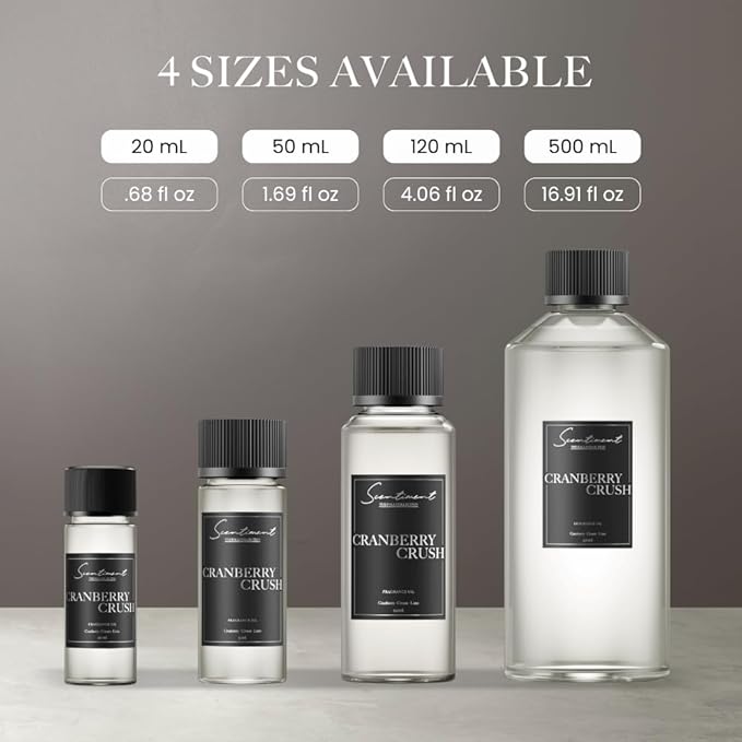 Scentiment Diffuser Oil - Cranberry Crush Fall Collection | Aromatherapy Home Fragrance | Luxurious Scent with Notes of Berries, Ginger, Lime (120ml)