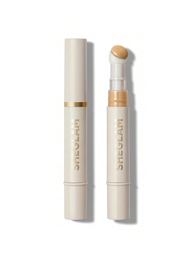 SHEGLAM Complexion Boost Concealer Sponge-Head Applicator Matte Liquid Concealer Long Lasting Brightening Color Corrector Weightless All-Day Long Lasting Hydrating Concealer-Acorn