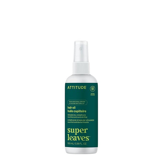 ATTITUDE Nourishing Hair Oil, EWG Verified, Natural Origin, Frizz Control Vegan Oil Complex, Softens & Nourishes Dry Hair, Dermatologically Tested, For All Hair Types, 100 mL